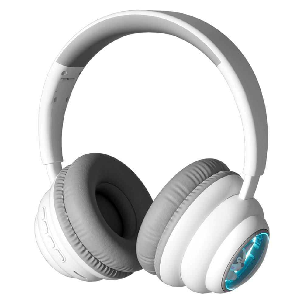 

KE-31 Over-Ear Bluetooth-compatible Headphones with RGB Lights Wired/Wireless Headset White