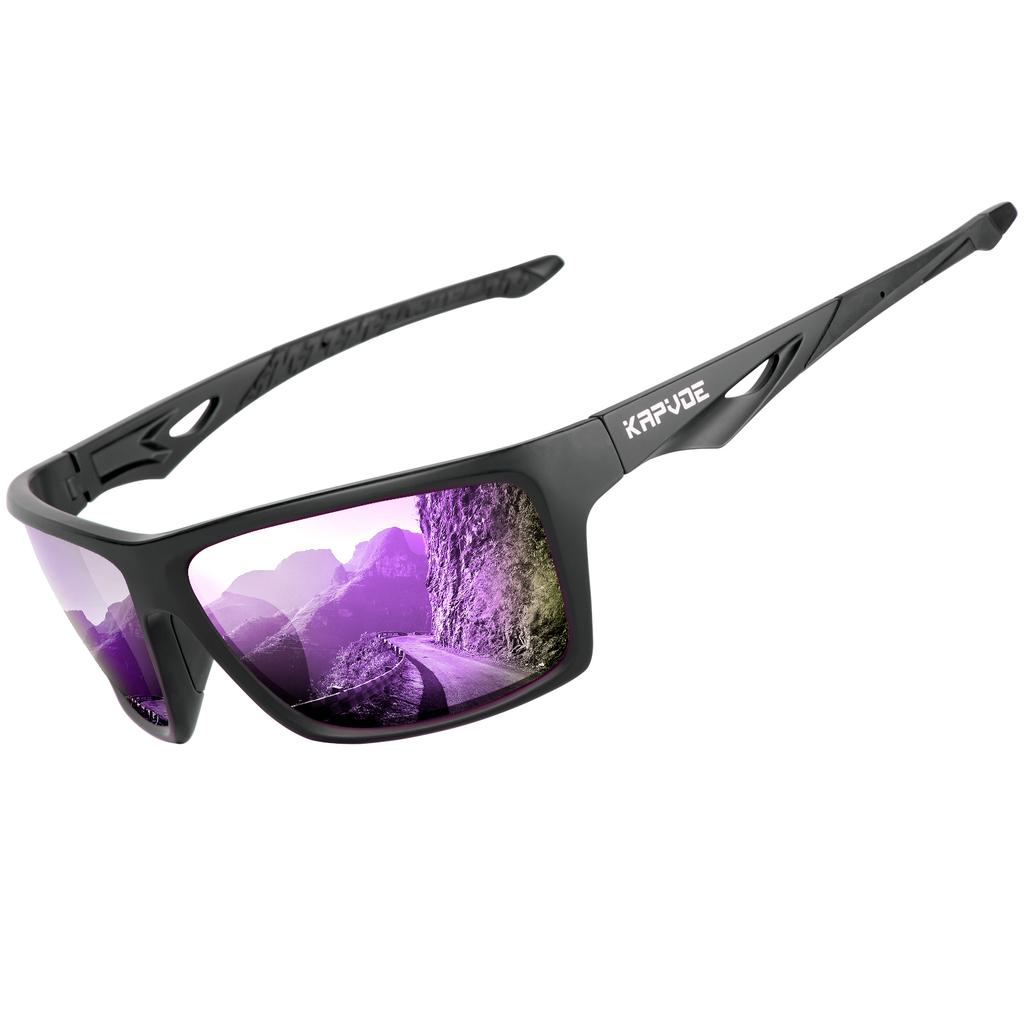 Lunettes de soleil polarisées Kapvoe Mode Sports d'extérieur Lunettes UV400 Lunettes de camping pêche Lunettes de randonnée course à pied pour hommes Cycl