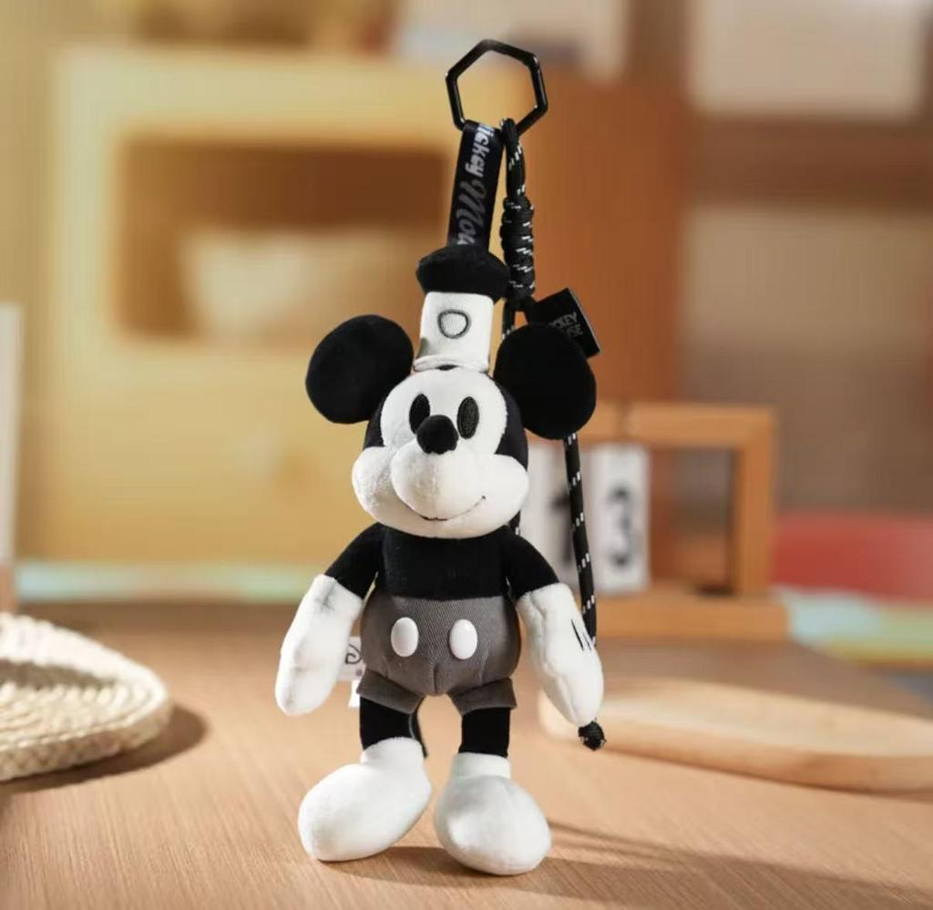 Disney Authentic Colorful Macaron Mickey Mouse Sparkling Water Series Plush Toy Pendant