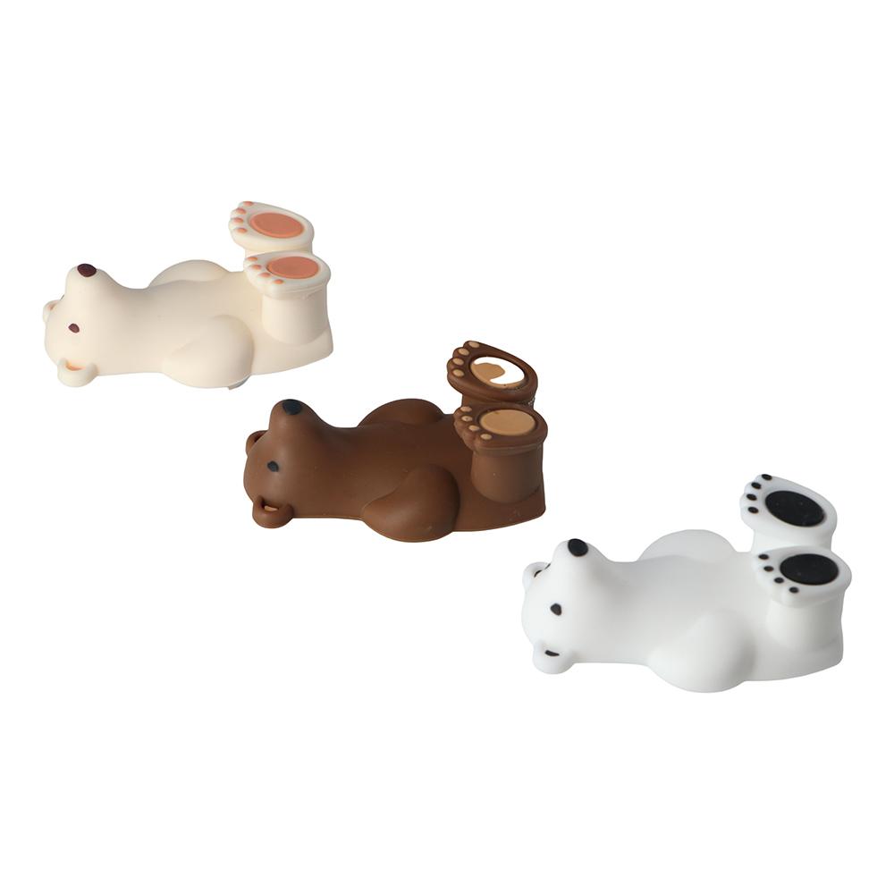 PVC Polar Bear Toothbrush Holder Suction Cup Toothbrush Rack Cute   Bathroom