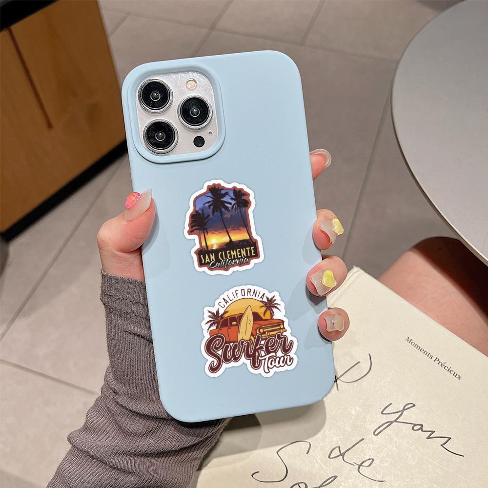 60 California Coast Graffiti Stickers: Trendy Scenery Decor for Phone & Computer