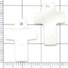 24-Piece Set: White Natural Moon Cross Shell Charms for DIY Jewelry