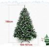 YORBAY Sapin de Noël avec pied - Décoration avec neige - 150 cm
