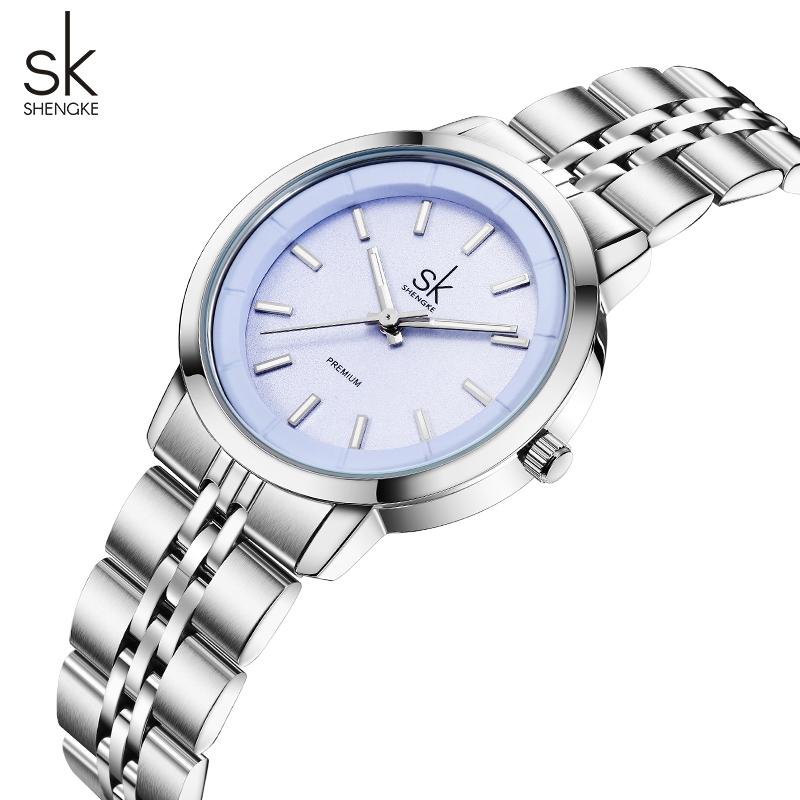 SHENGKE Nový Design Dámské Módní Hodinky Top Značka Nerezová Ocel Dámské Křemenné Náramkové Hodinky Elegantní Dámské Nejlepší Dárky Hodiny
