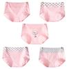 5Pcs/set Panties Cotton High Waist Sexy Women Briefs Soft Slimming Girls Underwear Seamless Ladies Underpants