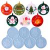Christmas Tree Decorations Pendants Mould Christmas Theme Silicone Resin Moulds with Hole Silicone Material for Pendants