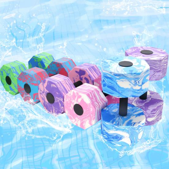 Water Sports Dumbbells Lightweight High-Density EVA Foam Barbells Easy to Grasp Men Women Fitness Dumbbells