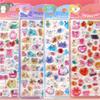 Rabbits Dogs Cats 3D Crystal Stickers Cute Animal Decoration Decals Toys Waterproof DIY Scrapbooking Diary Planner