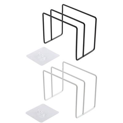 Punch-free Wall Mount Pot Lid Holder Durable Iron Cutting Board Rack Kitchen Hanging Board Shelf Household Desktop