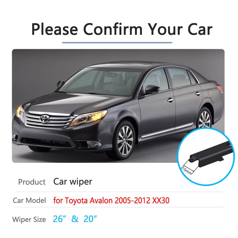 Car Wiper Blade for Toyota Avalon XX30 2005 2006 2007 2008 2009 2010 2011 2012 Windscreen Windshield Brushes Car Accessories