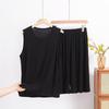 Modal Summer Vest Shorts Mens Loose Large Size Sleeveless Tshirt Outside Pocket Home Pajamas Trousers Set