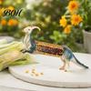 PLA Maisgabel Dinosauriergabel, mit langlebigen Griffen und Edelstahlstiften, Neuartige Hitzeschutzhalter, für Grill-Picknick-Partys Zinken