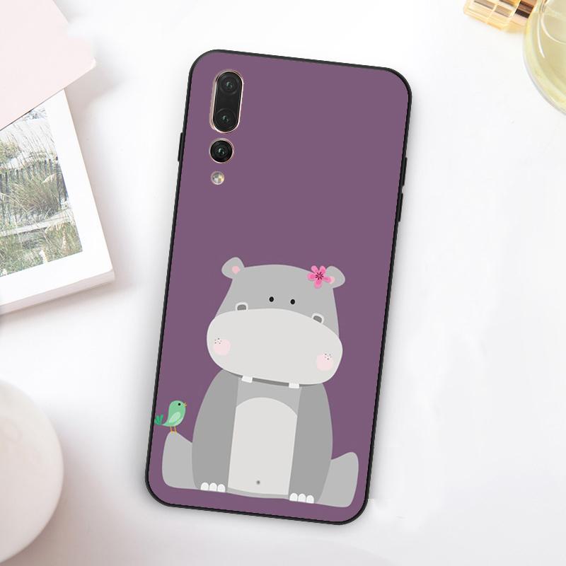Cartoon Hippos Pattern For Huawei Nova 12i 12s 11i 7i 8i Y73 Y70 Y90 Y60 Y72 Y61 Y91 9 10 SE P30 Pro P40 Lite Case