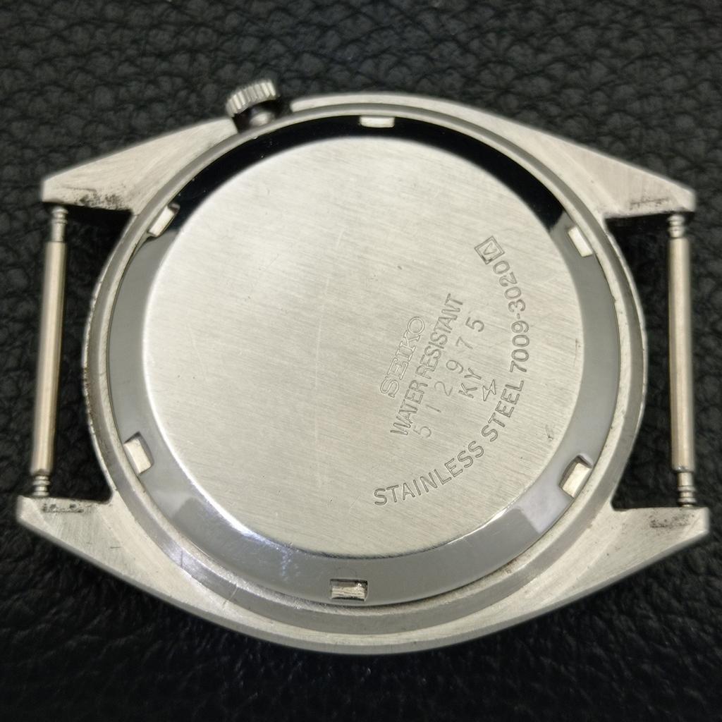 USED VINTAGE SEIKO 5 AUTOMATIC 7009A JAPAN MENS BLUE COLOR DIAL WATCH A434607-2 R121-a434607