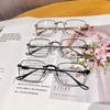 New Polygonal Literary Retro Frameless Edge-cut Glasses for Women Without Makeup, Anti-blue Light Flat Glasses