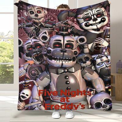 Horror Freddy F-FNAF Games Flannel Blanket,Ultra Soft Warm Plush Throw for Home Bedroom Bed Sofa Cover Office Camping Picnic