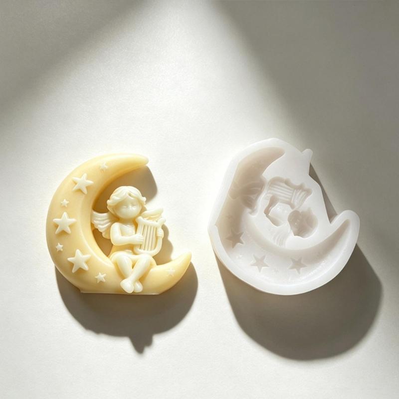 Flexible Moon-Themed Casting Mould for Candle Projects and Decorative Castings That Bends During Post-Casting Release