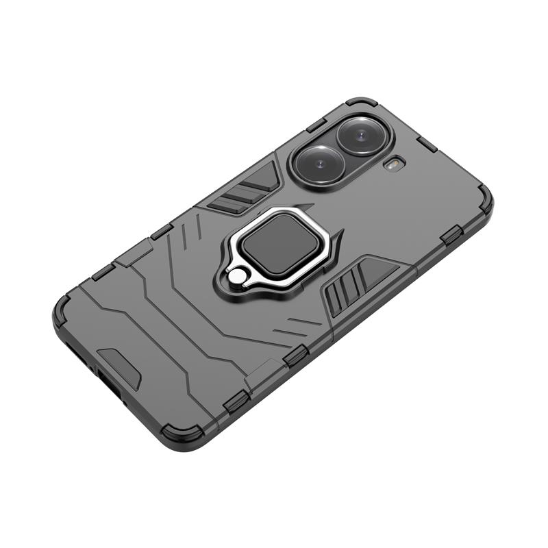 For Xiaomi POCO X7 Pro Case Metallic Finger Ring Shockproof Phone Stand POCO X7 Pro Case Protective Armor Hard POCO X7 Pro Cover