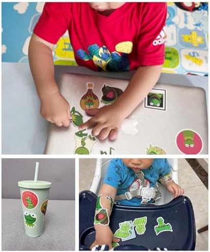 Kermit the Frog Hand Puppet Toy for Kids Adults Anime Puppet with 50Pcs Stickers Interactive Performance Gift