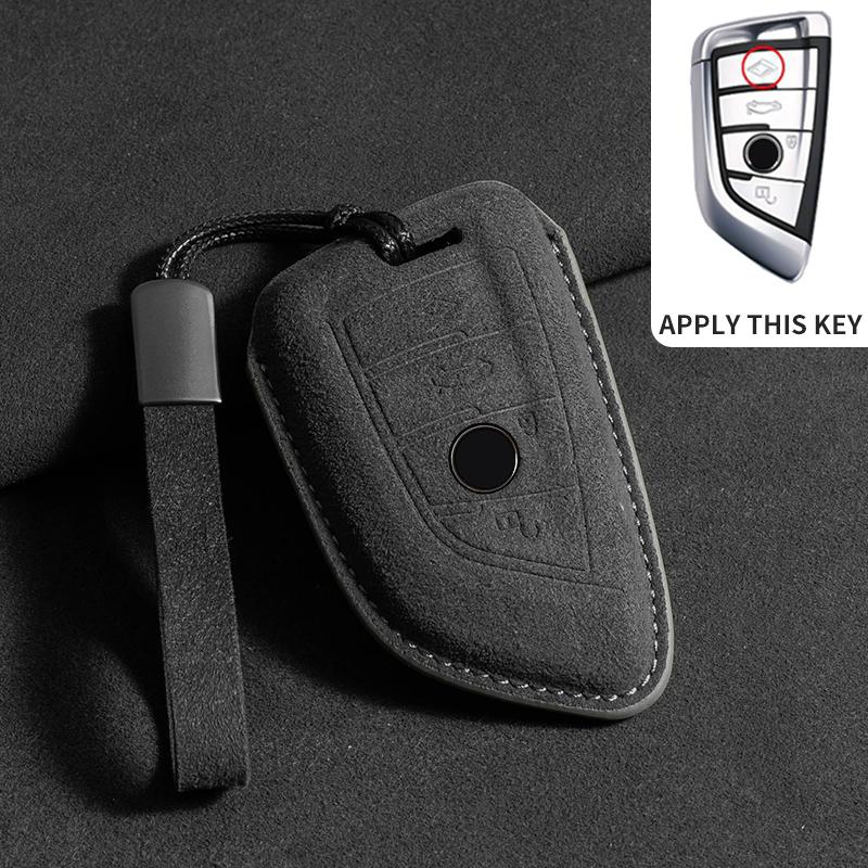 Husă de piele pentru cheia auto pentru BMW X1 X3 X5 X6 X7 F20 F15 F16 F48 G20 G30 G01 G02 G05 G11 G32 Seria 1 3 7 Breloc Accesorii Suedeză
