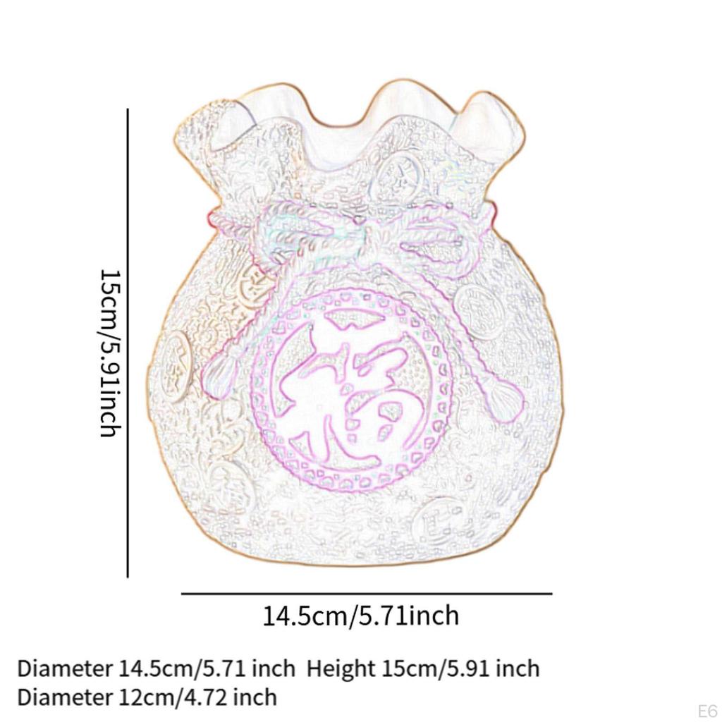Lucky Bag Piggy Bank Money Statue Container Fengshui Ornament Storage