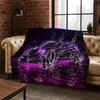 Future concept sports car Moto Racing Flannel Blanket Soft Warm Throw Blanket for Bedroom Living Room Bed Travel Camping Picnic