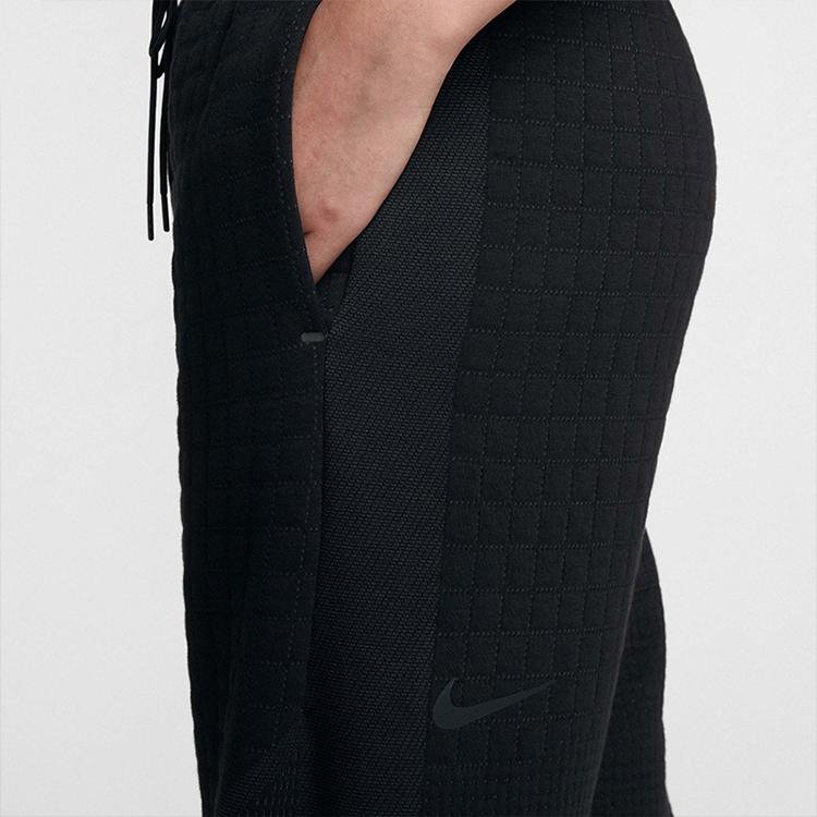 Nike Solid Color Lace-Up Sports Casual Pants Women Bottoms Black CI9437-010