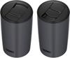 Thermos Vacuum Insulated Tumbler with Dark DGY Lid, 400ml, Gray, JDP-401