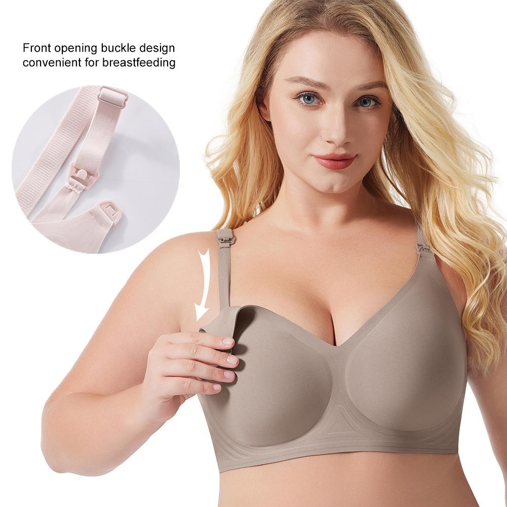Seamless Nursing Bra in Plus Size Wire-Free Premium Full-Cup Design Soft Comfort