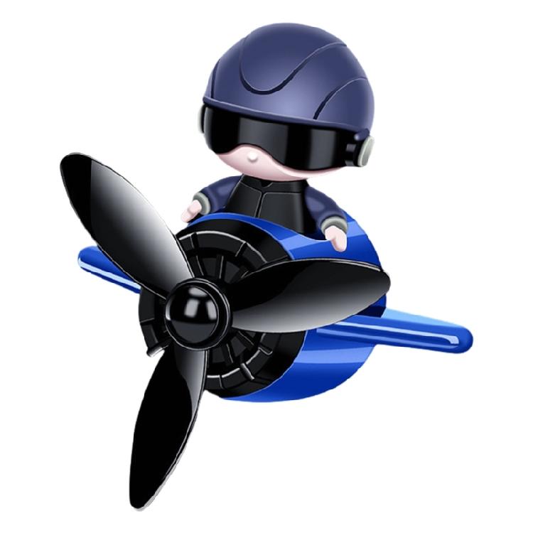 Car Interior Dashboard Decoration Ornament Scent Enhancer, Cute Pilot Model With Active Propeller Vent Mounted Freshener
