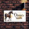 Personalized Horse Metal Sign Custom Aluminum Wall Art Farmhouse Barn Decor