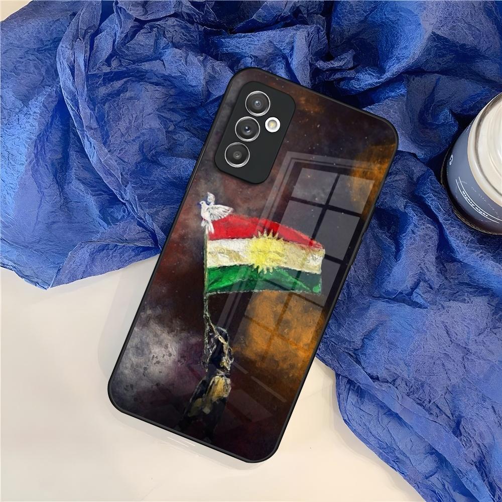 Kurdistan Flagge Handyhülle für Samsung S25 S24 S30 S21 S23 S20 S22 Fe S10 E S9 Note 20 Pro Ultra Plus Glas Hülle