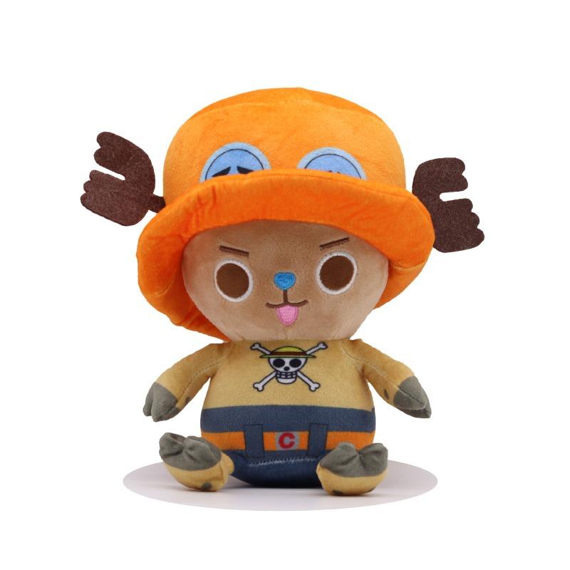 Cute One Piece Series Stuffed Toy Cartoon Anime Role Luffy Zoro Tony Tony Chopper Creativity Skin-Friendly Plush Toy Fans Gift