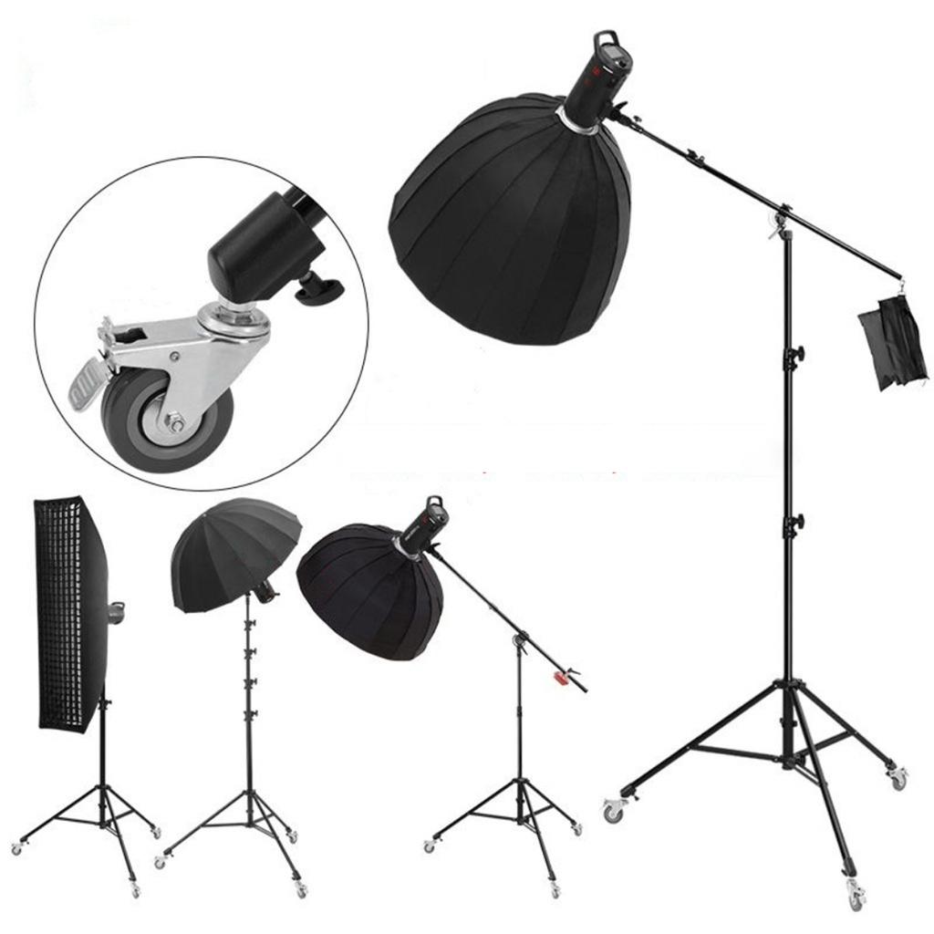 1Set Photography Light Stand with 360 Degree Rotating Caster Wheel for Efficient Movement