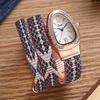 Anno del Serpente Oroscopo Serpente Orologio Bracciale Moda Donna Orologio Diamante Quarzo Personalizzato Orologio Pelle di Serpente
