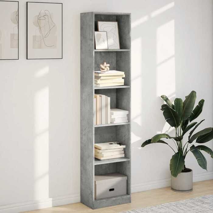 VidaXL Bookcase Concrete Grey 40x24x176 Cm Engineered Wood, Bookshelf, Book Holder, Book Support, Cabinet of 857795