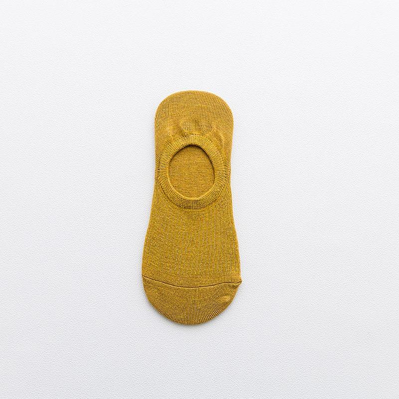 Female Spring and Summer Thin New Color Cotton Silicone Non Slip Shallow Mouth Do Not Fall with Invisible Socks