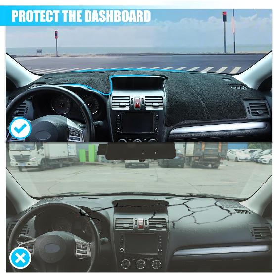 LLKUANG Dash Cover Mat Compatible with Subaru Forester XV Legacy 2013-2018,Polyester Car Dashboard Cover Sun Shade Pad,Anti-Slip Dash Board Pad