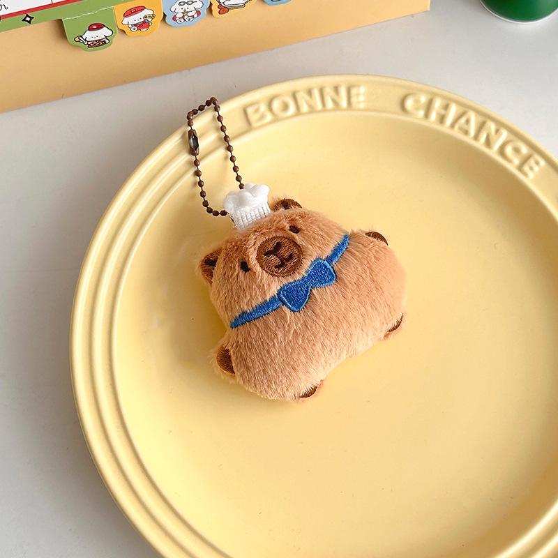 Καρτούν Καπιμπάρα Βελούδινο Μπρελόκ: Γούρι Ψωμί Λούτρινο Ζωάκι για Σακίδιο ή Δώρο.