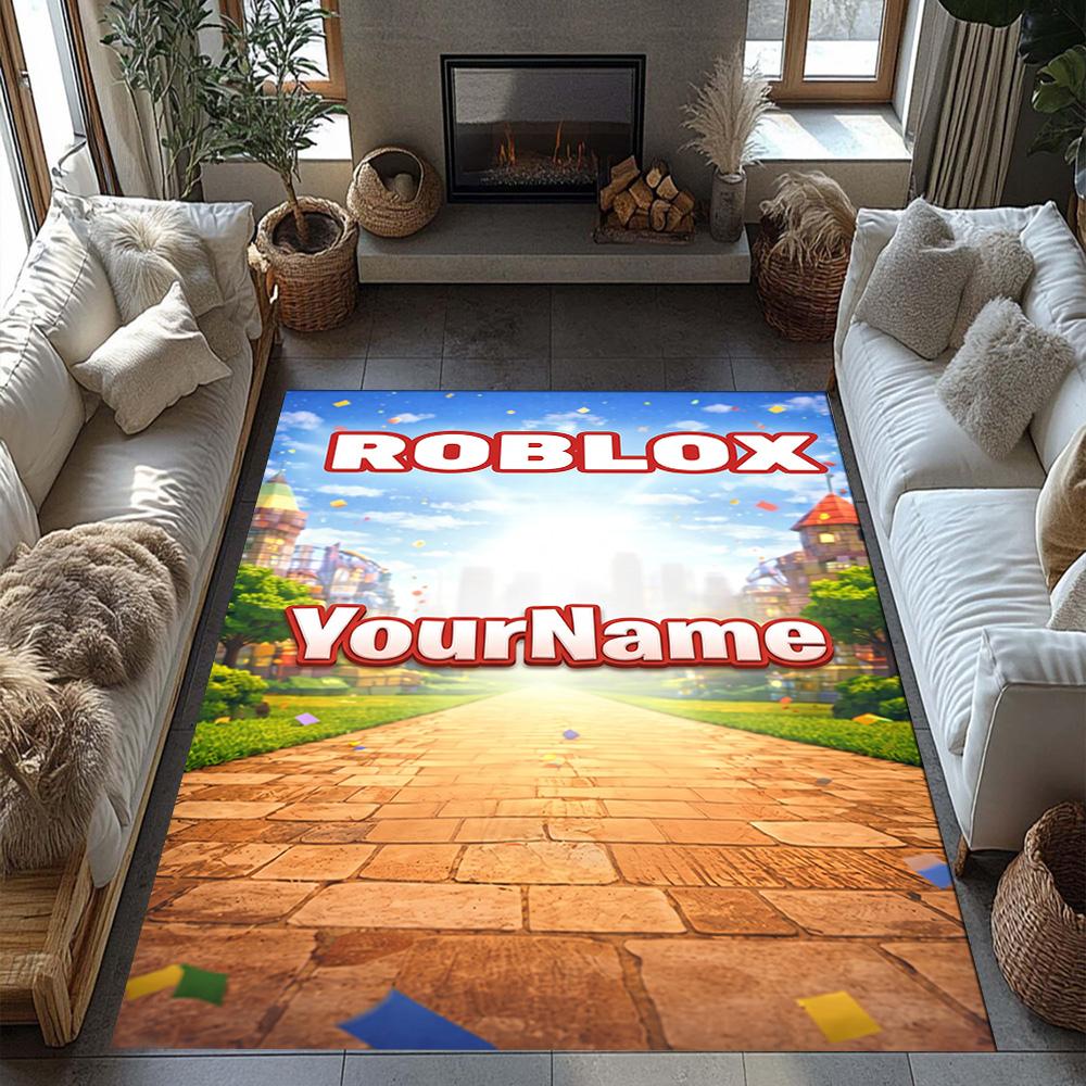 Roblox 103 Customize Your Name Floor Mat Suitable for Decorate room Kitchen Foyer Entryway Antislip Carpet Office home decor Spiritual Gift