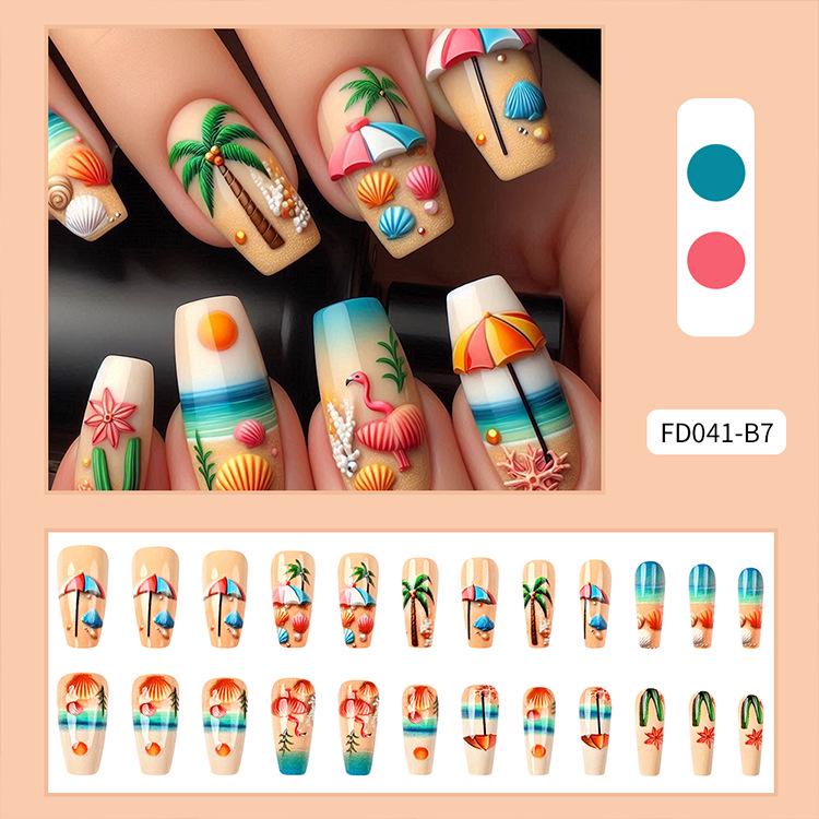 French Rhinestone Handmade Press-On Nail Tips