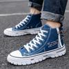 Tendência de sapatos de lona de cano alto masculino casual legal moda estilo de rua tênis hip hop para adolescentes