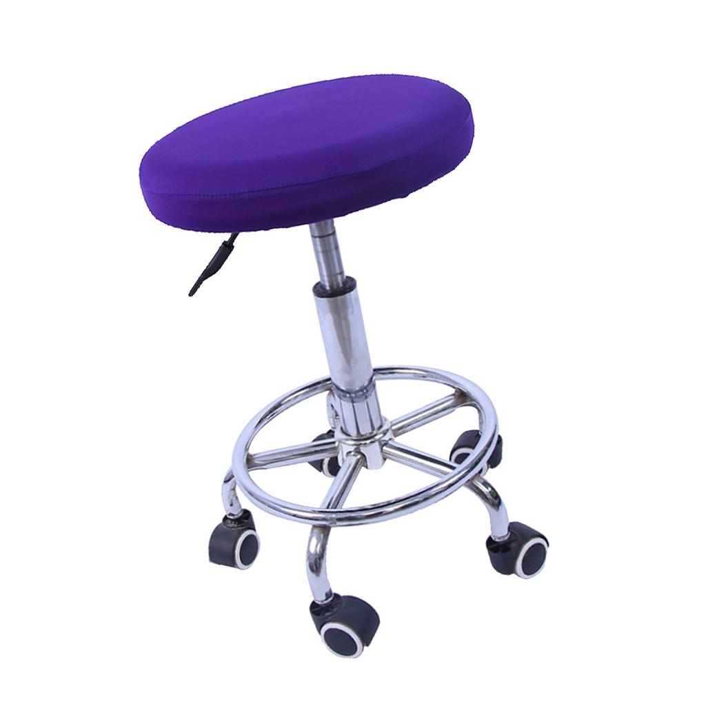 Stretchable Bar Stool Slip Cover Round Seat Cushion Chair Protector for Home Bar Restaurant Decor