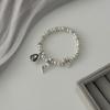 CCB Beads Glitter Pendant Bracelet Irregular Choker Necklace Elegant Black Zircon Necklace  Jewelry
