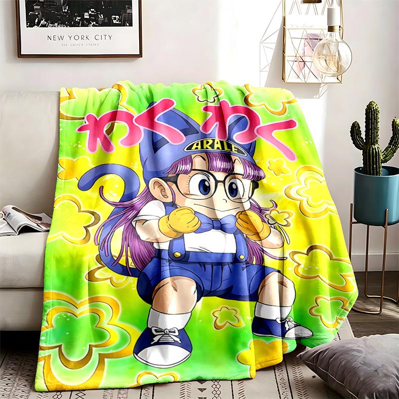 Arale Theme Blanket Suitable For The Sofa Camping And Travel Made Of Soft Flannel Material An Ideal Gift For Occasions Such As Birthday