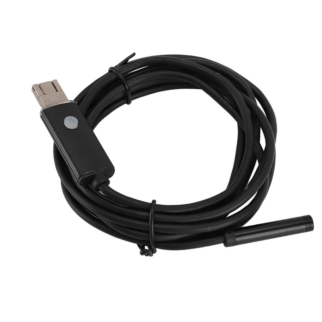 Endoscope Camera with 6 Adjustable LED Lights Semi Rigid Cable 360 degrees Rotatable IP67 Water Resistant USB