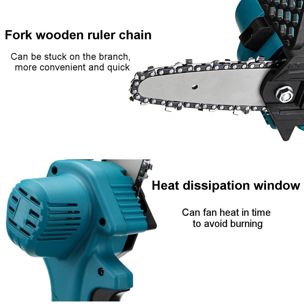 24V 4-Inches Mini Electric Saw Chainsaw For Woodworking Garden Tools With Batterys Brushless Chain Saws Wood Cutters with Battery