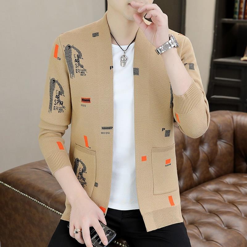 New in autumn and winter, versatile casual fashion trend design comfortable new cardigan sweater men's knitted sweater