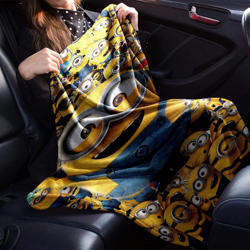 Minion Invasion Blanket Soft Throw Blanket For Home Bedroom Bed Sofa Travel Office Solid Christmas Blanket