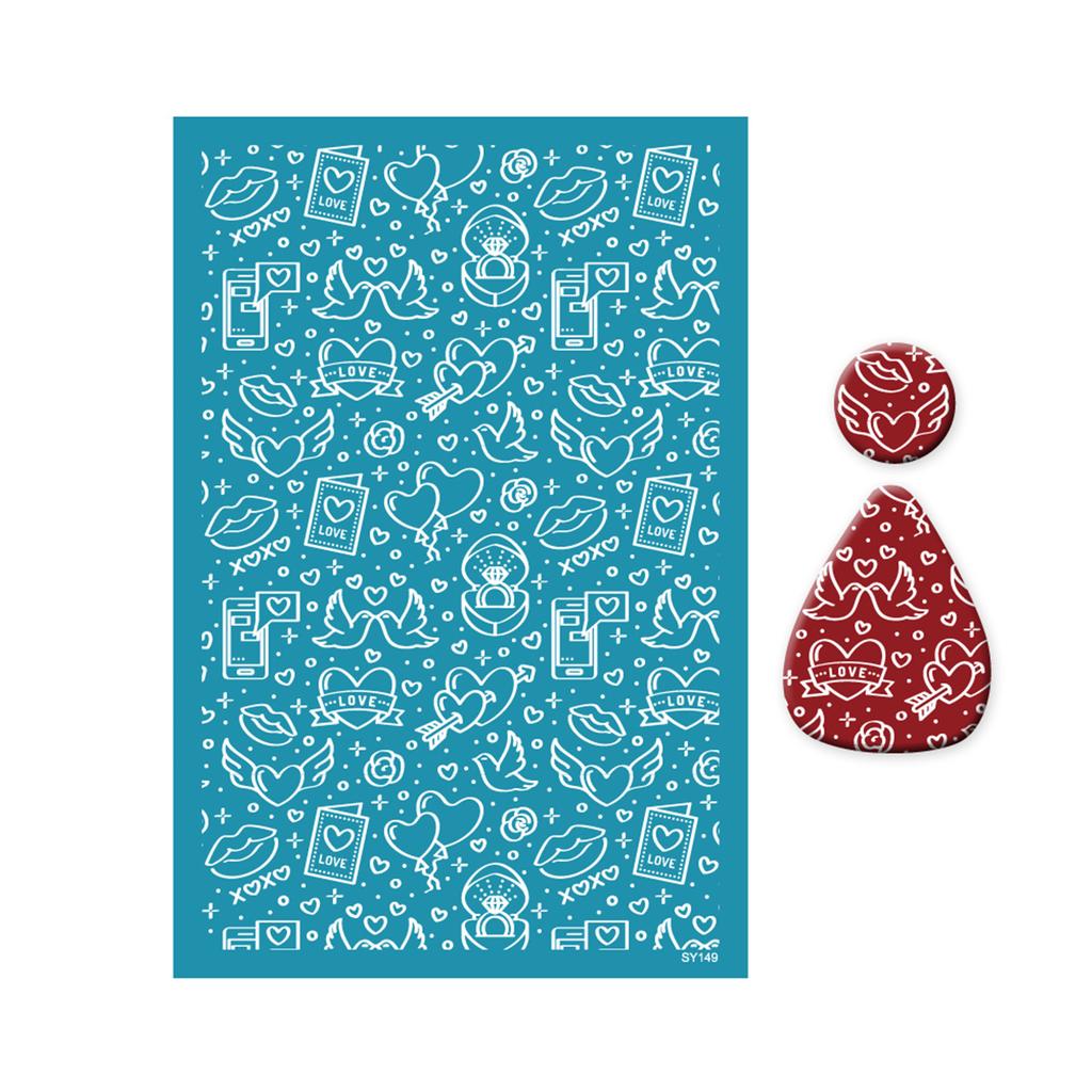 Siebdruckschablonen für Ton Valentinstag Herz Siebdruck für DIY Druck auf Ton und Ohrringschmuck Ton